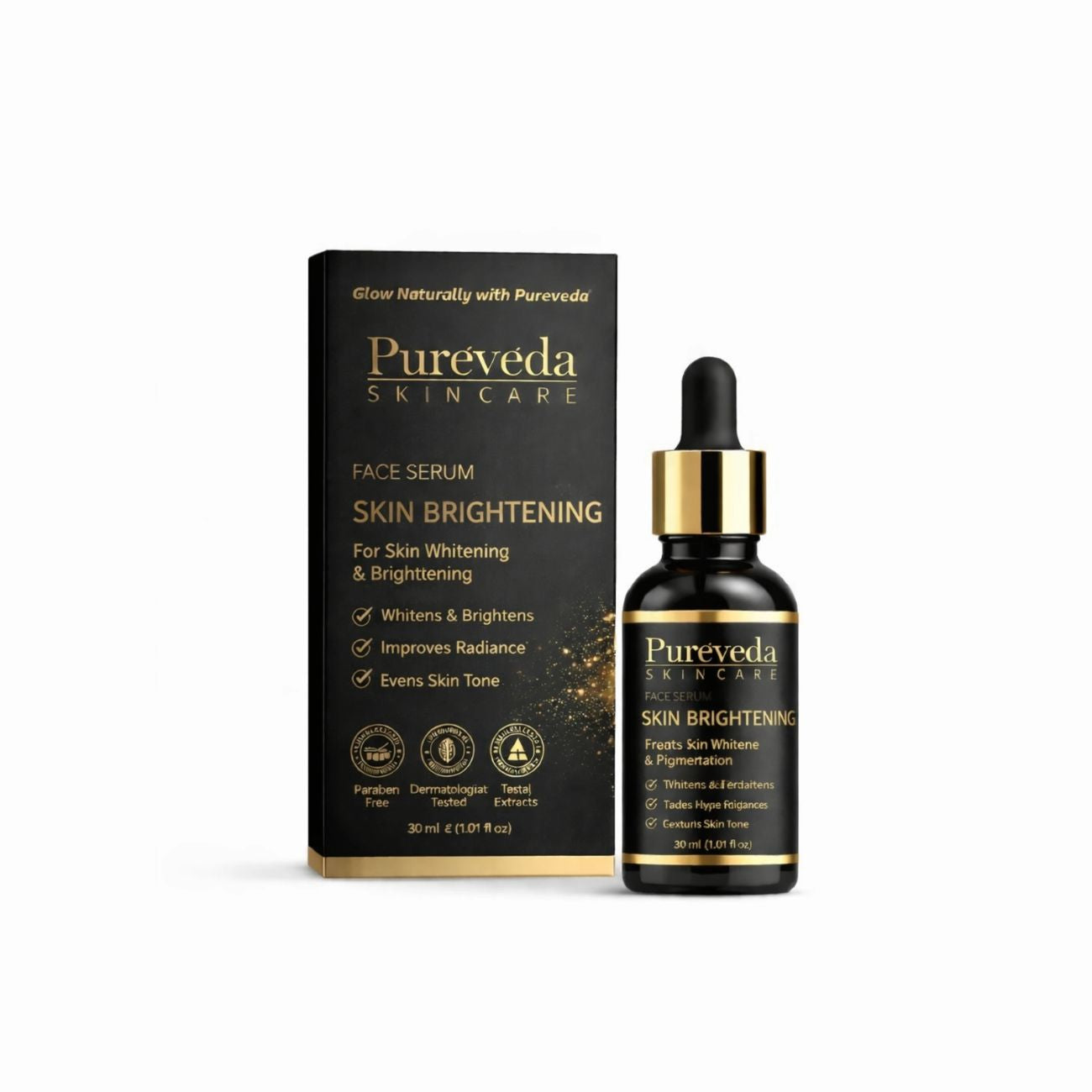 Pureveda Skin Brightening Face Serum – For Uneven Skin Tone, Pigmentation & Radiance | 30 ml