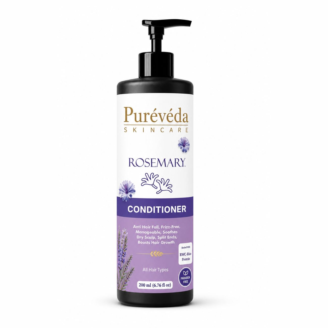Pureveda Rosemary Conditioner – Anti Hair Fall, Frizz-Free & Nourishing Conditioner | 200 ml Main image