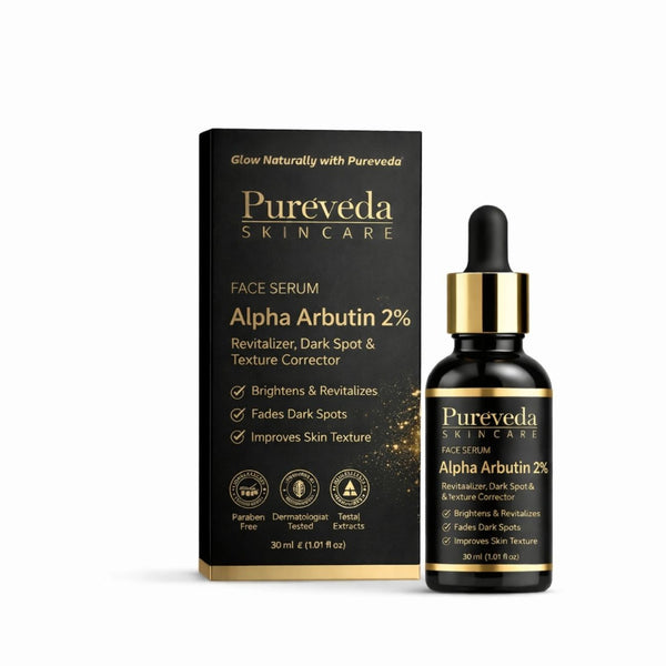 Pureveda Alpha Arbutin 2% Face Serum – Dark Spot & Texture Corrector | 30 ml