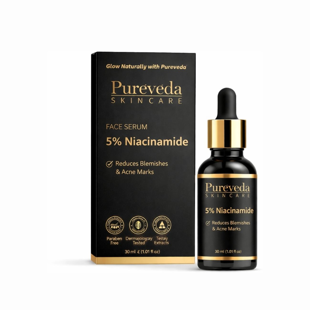 Pureveda 5% Niacinamide Face Serum – Blemishes & Acne Marks | 30 ml