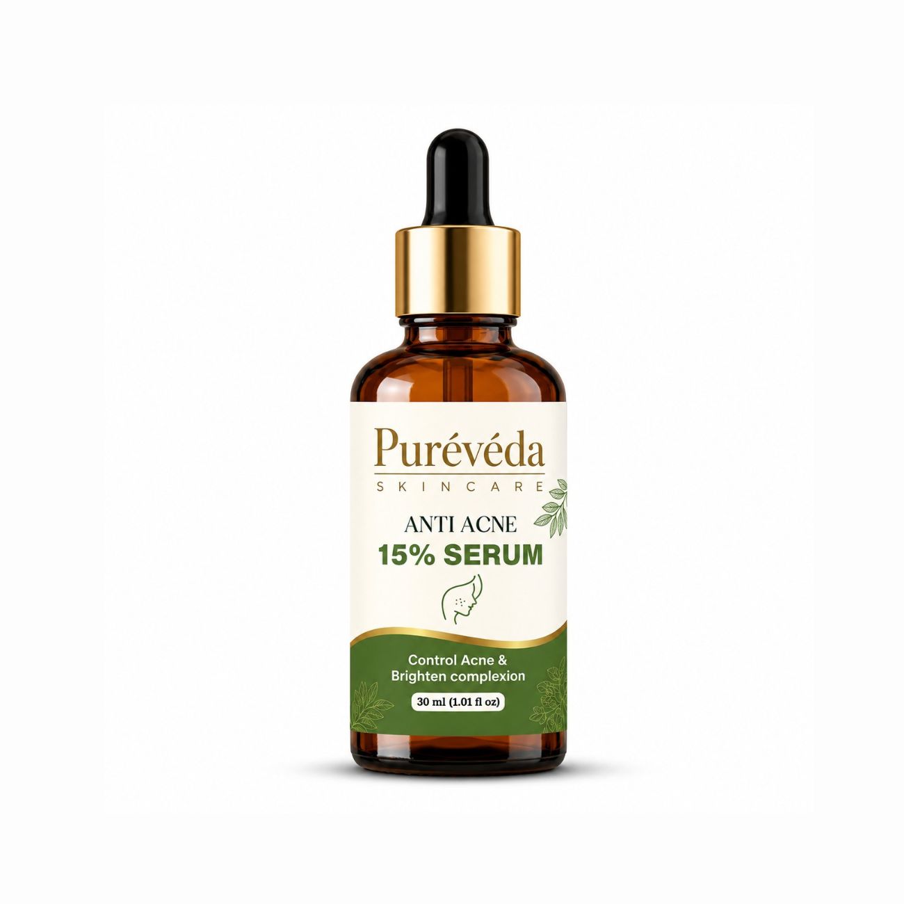 Pureveda 15% Anti-Acne Serum – Helps Control Acne & Brighten Complexion | 30 ml Main image