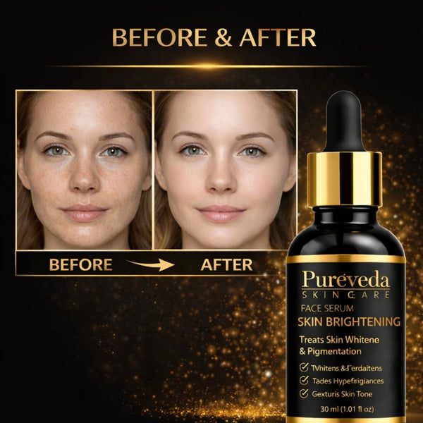 Pureveda Skin Brightening Face Serum – For Uneven Skin Tone, Pigmentation & Radiance | 30 ml