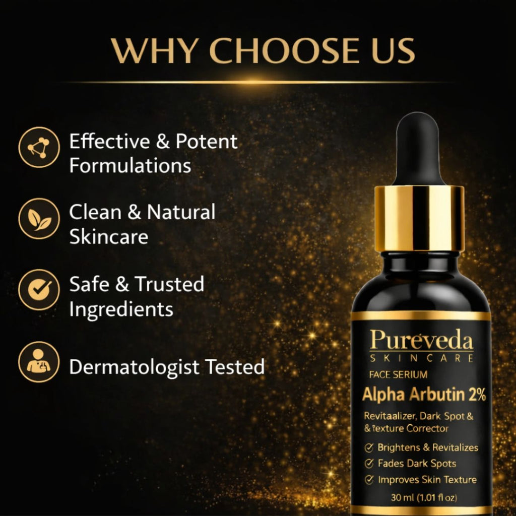 Pureveda Alpha Arbutin 2% Face Serum – Dark Spot & Texture Corrector | 30 ml
