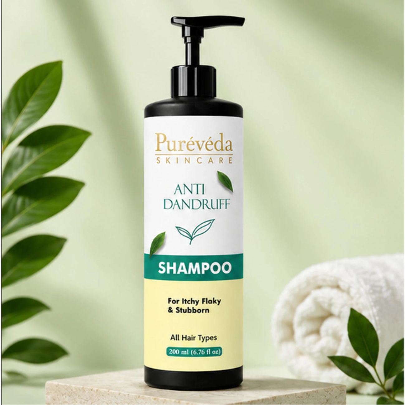 Pureveda Anti-Dandruff Shampoo – For Itchy, Flaky & Stubborn Dandruff