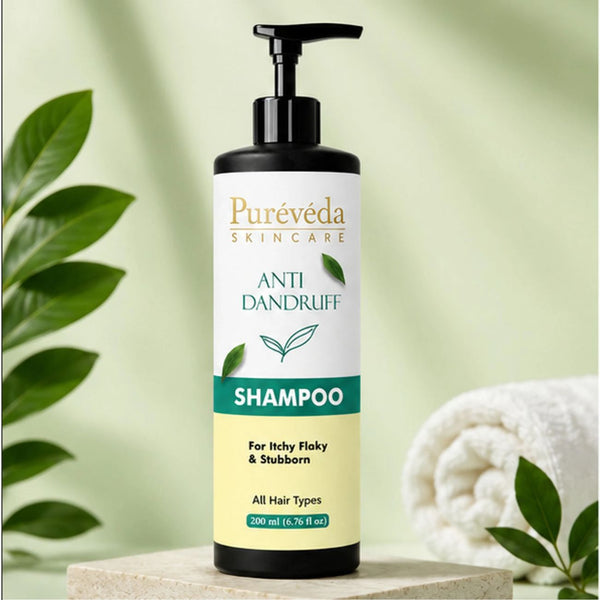 Pureveda Anti-Dandruff Shampoo – For Itchy, Flaky & Stubborn Dandruff