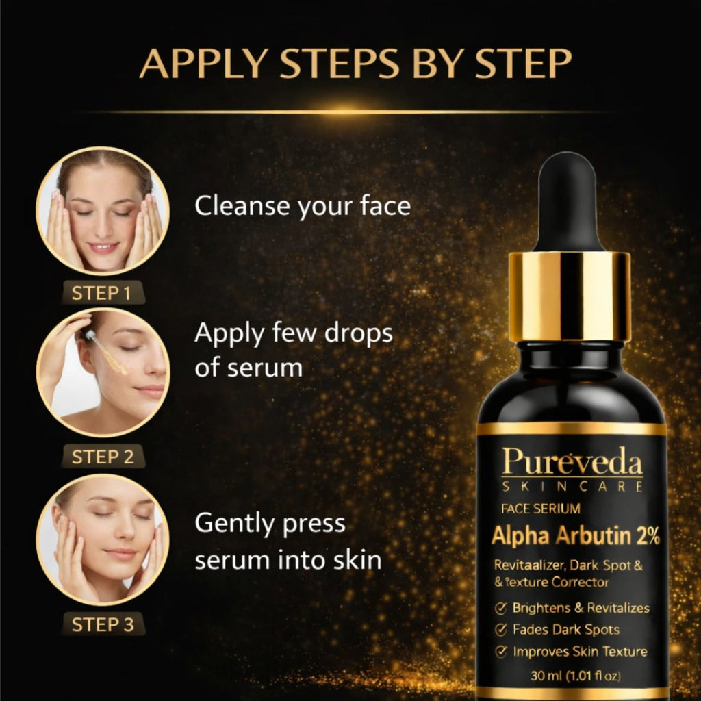 Pureveda Alpha Arbutin 2% Face Serum – Dark Spot & Texture Corrector | 30 ml